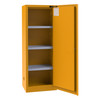 Fm Approved, Flammable Storage Cabinet, 24 Gallon, 1 Door, Self Close, 3 Shelf, Safety Yellow