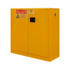 FM Approved, Flammable Storage Cabinet, 30 Gallon, 2 Doors, Manual Close, 1 Shelf, Safety Yellow