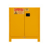 FM Approved, Flammable Storage Cabinet with Legs, 30 Gallon, 2 Doors, Manual Close, 1 Shelf, Safety Yellow
