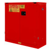 FM Approved, Flammable Storage Cabinet, 30 Gallon, 2 Doors, Self Close, 1 Shelf, Red
