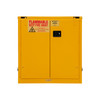 FM Approved, Flammable Storage Cabinet, 30 Gallon, 2 Doors, Self Close, 1 Shelf, Safety Yellow