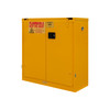 FM Approved, Flammable Storage Cabinet, 30 Gallon, 2 Doors, Self Close, 1 Shelf, Safety Yellow
