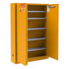 FM Approved, Flammable Storage Cabinet, 30 Gallon Paint, Ink Storage, 2 Doors, Self Close, 5 Shelves, Safety Yellow