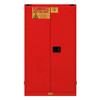 Fm Approved, Flammable Storage Cabinet, 60 Gallon, 2 Doors, Self Close, 2 Shelves, Red