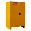 Fm Approved, Flammable Storage Cabinet w/ Legs, 90 Gallon, 2 Doors, Manual Close, 2 Shelves, Safety Yellow Fm Approved, Flammable Storage Cabinet w/ Legs, 90 Gallon, 2 Doors, Manual Close, 2 Shelves, Safety Yellow