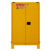 Fm Approved, Flammable Storage Cabinet w/ Legs, 90 Gallon, 2 Doors, Self Close, 2 Shelves, Safety Yellow