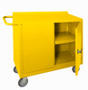 Spill Control Clean-Up Cart, 42 x 36 x 18", Lockable, Tubular Push Handle, Yellow