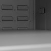 Cabinet, 16 Gauge, 48 x 24 x 72, 186 Red Bins, Flush Doors w/ Louvered Panel, Lockable, Chrome Handle w/ Keys, Gray