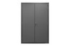 Cabinet, 16 Gauge, 48 x 24 x 72, 4 Adj Shelves, Flush Doors, Lockable, Chrome Handle w/ Keys, Gray
