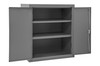 Cabinet, 16 Gauge, 36 x 24 x 42, 2 Adj Shelves, Flush Doors, Lockable, Chrome Handle w/ Keys, Gray