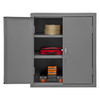 Cabinet, 16 Gauge, 36 x 24 x 42, 2 Adj Shelves, Flush Doors, Lockable, Chrome Handle w/ Keys, Gray
