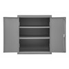Cabinet, 16 Gauge, 36 x 24 x 42, 2 Adj Shelves, Flush Doors, Lockable, Chrome Handle w/ Keys, Gray