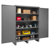 Cabinet, 16 Gauge, 60 x 24 x 84, 4 Adj Shelves, Flush Doors, Lockable, Chrome Handle w/ Keys, Gray Cabinet, 16 Gauge, 60 x 24 x 84, 4 Adj Shelves, Flush Doors, Lockable, Chrome Handle w/ Keys, Gray