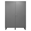 Cabinet, 16 Gauge, 60 x 24 x 84, 4 Adj Shelves, Flush Doors, Lockable, Chrome Handle w/ Keys, Gray Cabinet, 16 Gauge, 60 x 24 x 84, 4 Adj Shelves, Flush Doors, Lockable, Chrome Handle w/ Keys, Gray