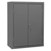 Cabinet, 16 Gauge, 36 x 18 x 48, 2 Adjustable Shelves, Flush Doors, Lockable, Chrome Handle With Keys, Gray