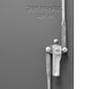 Cabinet, 16 Gauge, 36 x 18 x 84, 156 Blue Bins, Flush Doors w/ Louvered Panel, Lockable, Chrome Handle w/ Keys, Gray