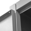 Cabinet, 16 Gauge, 36 x 18 x 84, 156 Blue Bins, Flush Doors w/ Louvered Panel, Lockable, Chrome Handle w/ Keys, Gray