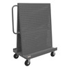 A-Frame Truck w/ 5" x 2" Phenolic Casters, (2) Rigid, (2) Swivel, Peg Board Square Holes Panels On Both Sides w/ 60 Tool Holder Set, Tubular Handle, G