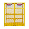 Self Closing, Gas Cylinder Cabinet, Single Door, Angle Iron, Expanded Metal, For Horizontal Storage Of 20, 33 Lb. Lpg Cylinders, 16 Cylinder Capacity,