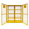 Self Closing, Gas Cylinder Cabinet, Single Door, Angle Iron, Expanded Metal, For Horizontal Storage Of 20, 33 Lb. Lpg Cylinders, 16 Cylinder Capacity,