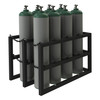 Gas Cylinder Rack, 8 Vertical Cylinders Capacity, 30 x 48 x 30, Black