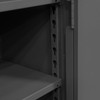Extra Heavy Duty Cabinet, 12 Gauge, 48 x 24 x 66, 3 Adj Shelves, Recessed Doors, Cast Iron Pad-lockable Handle, Gray