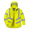 Women's Hi Viz Winter Jacket, Yellow, Class 3 with Reflective Safety Tape