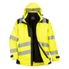 PW3 Hi Viz 3-in-1 Jacket, Yellow/Black, Class 3 with Reflective Safety Tape