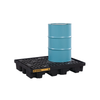 Justrite® Low Line Drum Spill Pallet, 2-Drum, Eco Black