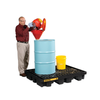 Justrite® Low Line Drum Spill Pallet, 2-Drum, Eco Black