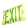 EcoGlo UL 924 Glow in the Dark EXIT Sign, Single, Unframed, 50ft Visibility