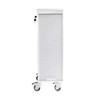 6 Tray Narrow Locking Carts White