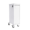 6 Tray Narrow Locking Carts White