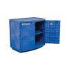 Justrite® Polyethylene Acid Safety Cabinet, for (36) 2-1/2 Liter bottles, 2-door, Blue