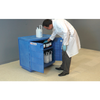 Justrite® Polyethylene Acid Safety Cabinet, for (36) 2-1/2 Liter bottles, 2-door, Blue