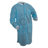 Disposable Lab Coats, 3 Pockets, Lightweight Polypropylene, Blue, case/50