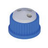 GL25 Port Cap Kit, 1/4-28 UNF, Blue, for 25mm Media Bottles