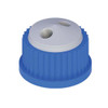 GL25 Port Cap Kit, 1/4-28 UNF, Blue, for 25mm Media Bottles