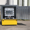 IBC Hard Top Spill Pallet, Steel, Outdoor Storage IBC Tote Containment