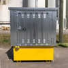 IBC Hard Top Spill Pallet, Steel, Outdoor Storage IBC Tote Containment