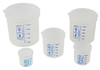 Stackable PP Beaker Set includes 50mL, 100mL, 250mL, 600mL, 1000mL, pack/5