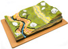 Earth Erosion Model, Horizontal Strata with Keycard, PVC, Sturdy Wooden Base, Hand Painted Landscape, 24" x 16" x 5.5"