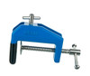 Heavy Duty Multi-Purpose Table Clamp, Vinyl Coated Grip and Swivel Pad, Built-In Rod & Pulley Holder, Fits Surfaces up to 2.55" Thick, Die-Cast Metal