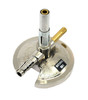 Micro Bunsen Burner, Flame Stabilizer, Needle Valve Gas Flow Control, Nickel Plated Die Casted Zinc Alloy Base, for Natural Gas