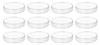 Plastic Petri Dishes with Lids, 3.75" Diameter, 0.5" Depth, Molded in Polypropylene, Reusable, Translucent, case/12