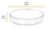 Plastic Petri Dishes with Lids, 3.75" Diameter, 0.5" Depth, Molded in Polypropylene, Reusable, Translucent, case/12