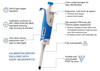 Variable Volume Micropipette, Fully Autoclavable, 10-100ul Volume Range, 0.50ul Increments with Calibration Report