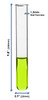 Test Tubes, 85 ml, Borosilicate Glass, 1.2mm Thick, Beaded Rim, Extra Durable, 9.8" Tall, 1" Diameter, pack/24