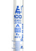 Burette, 100 ml, Class A, DIN 385 Compliant, Borosilicate Glass with Borosilicate Glass Key Stopcock, 0.2 ml Graduations