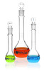 Volumetric Flask Set, 10 ml, 25 ml & 50 ml, Class A, ASTM E288, Borosilicate Glass Penny Stoppers, 3.3 Borosilicate Glass